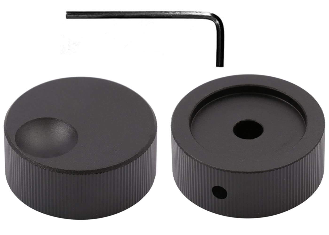 Szliyands 2Pcs 32 X 13 Mm Aluminum Alloy Potentiometer Control Knob Volume Audio Electric Guitar Bass Screw Type,For 6Mm Diamete