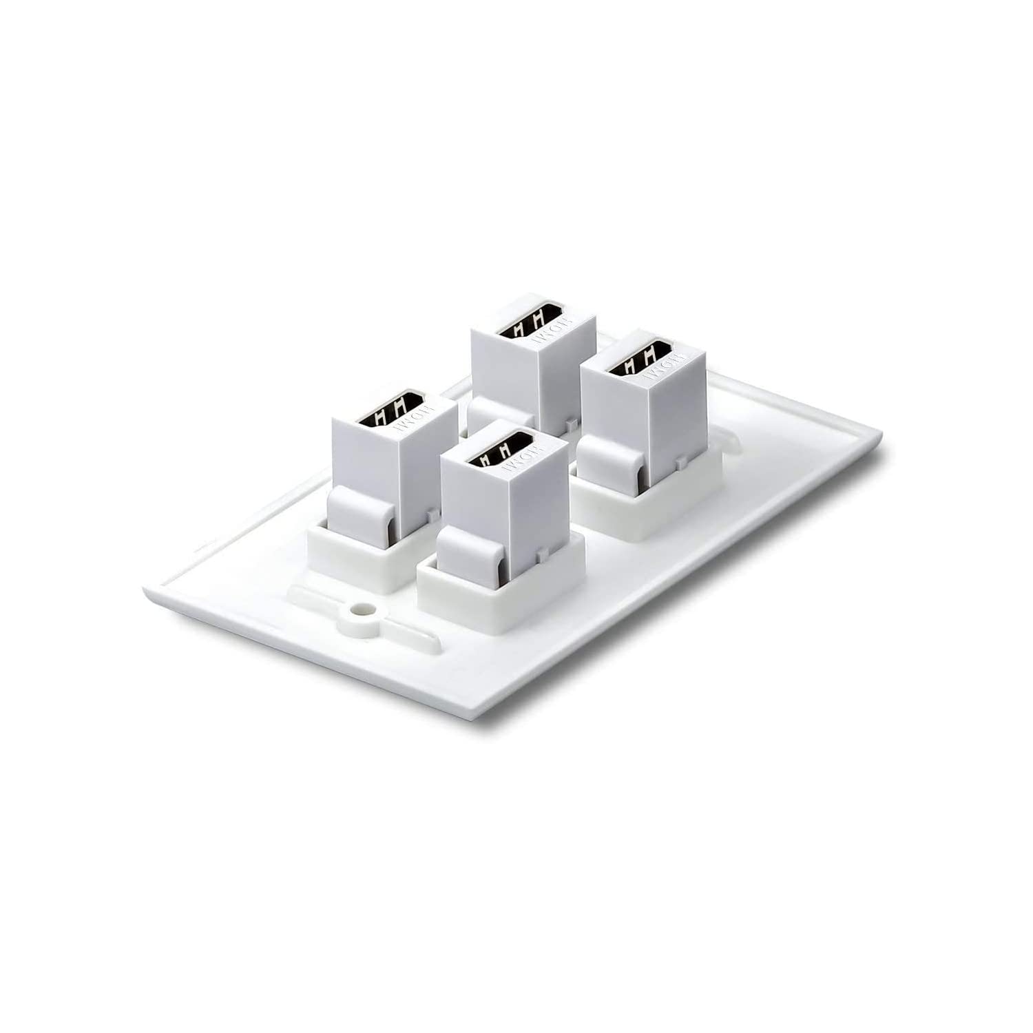 Victek 5 Pack Hdmi Keystone 4K Female To Female Coupler No Delay Snap In For Wall Plate   White