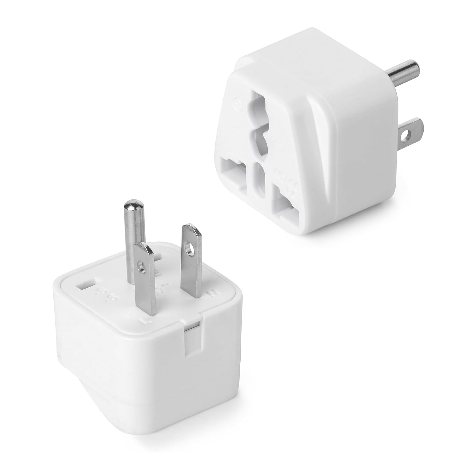 Universal Adapter, Europe To Us Plug Adapters, 2 Pack Uk To Us Plug Adaptor, India To Us Plug Adapterr, American Outlet Plugadap