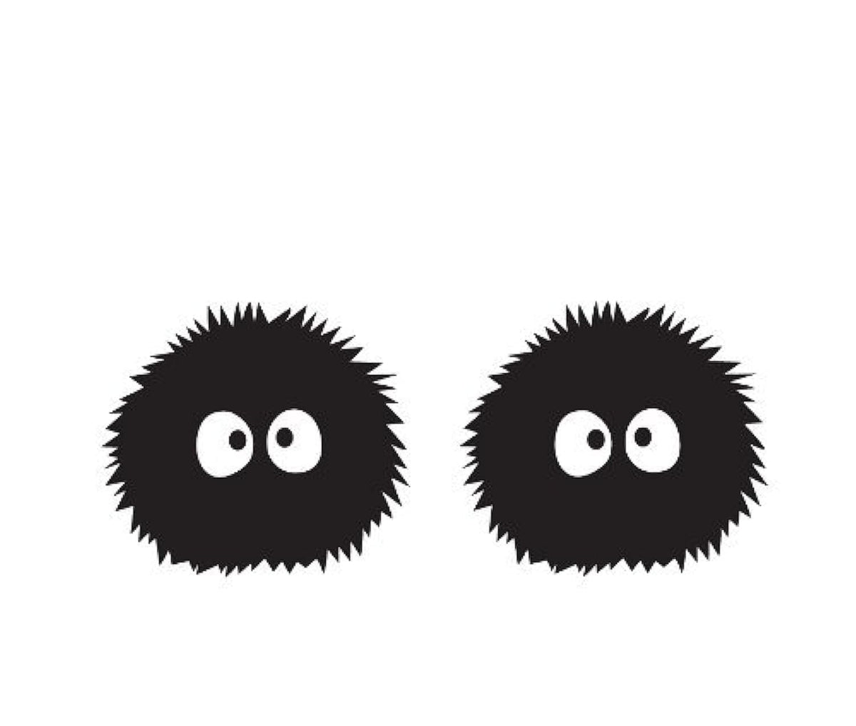 Totoro Dustmites From Studio Ghibli Anime Vinyl Stickers Symbol 5.5'' Decorative Die Cut Decal For Cars Tablets Laptops Skateboa