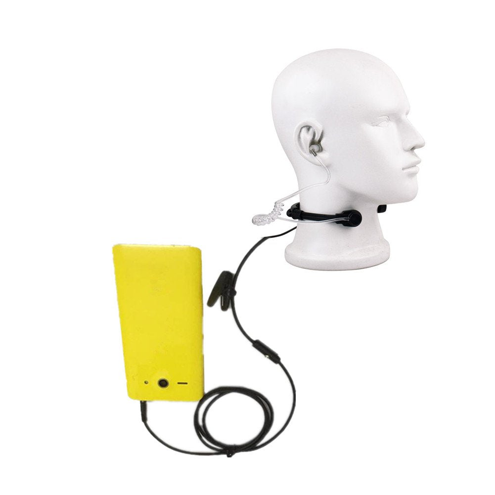 Lsgoodcare 3.5Mm Plug Adjustable Throat Mic Anti Noise Tactical Neckband Vocal Hands Free In Ear Military Air Tube Covert Earpiece Headset Compatible With Pc Computer Ps5 Cellphone Ect 3.5Mm Device