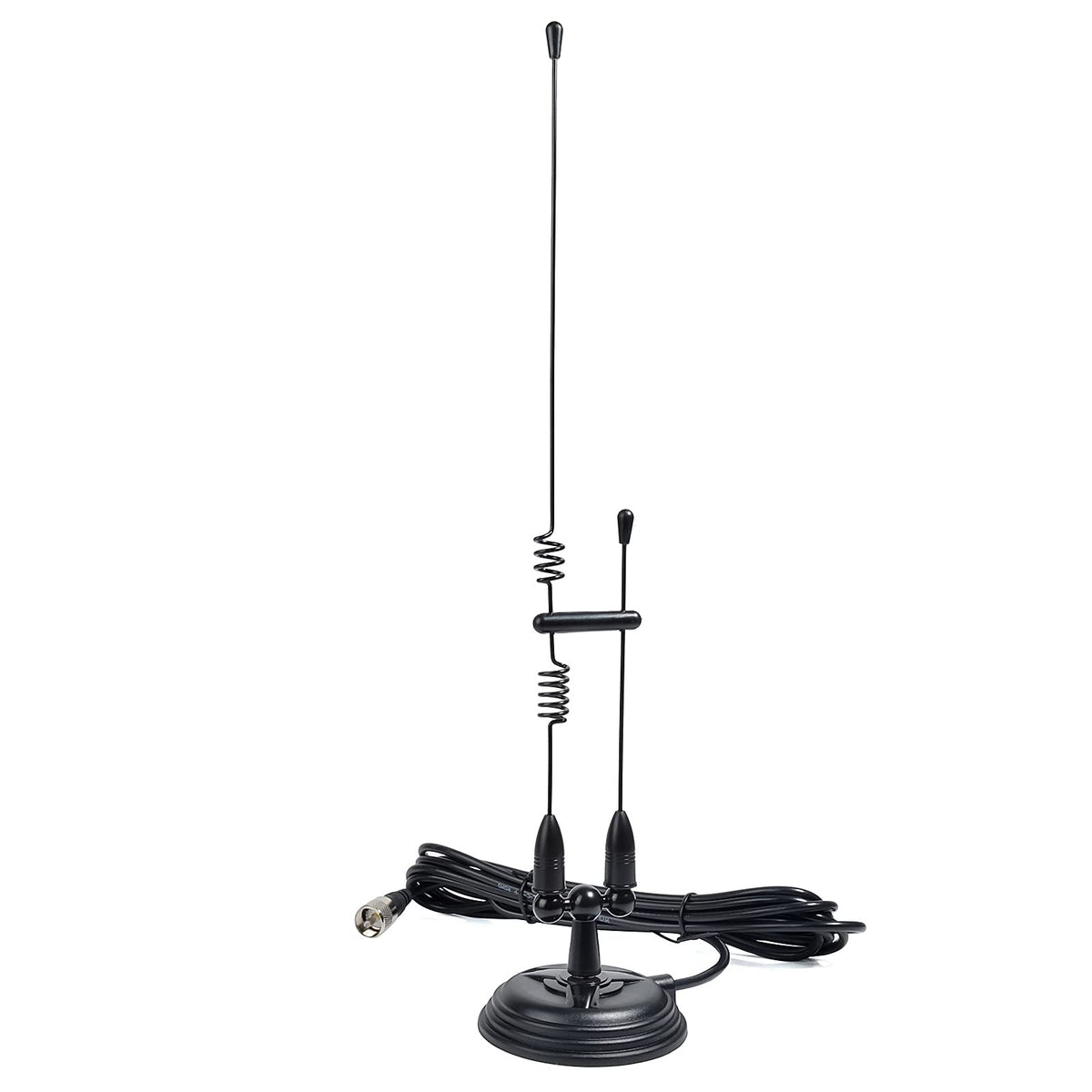 Hys Amateur Dual Band Vhf & Uhf Magnet Base Antenna For 2M/70Cm Motorola Mobile Ham Radios & Repeaters With 3.5Inchs Magnetic Mo