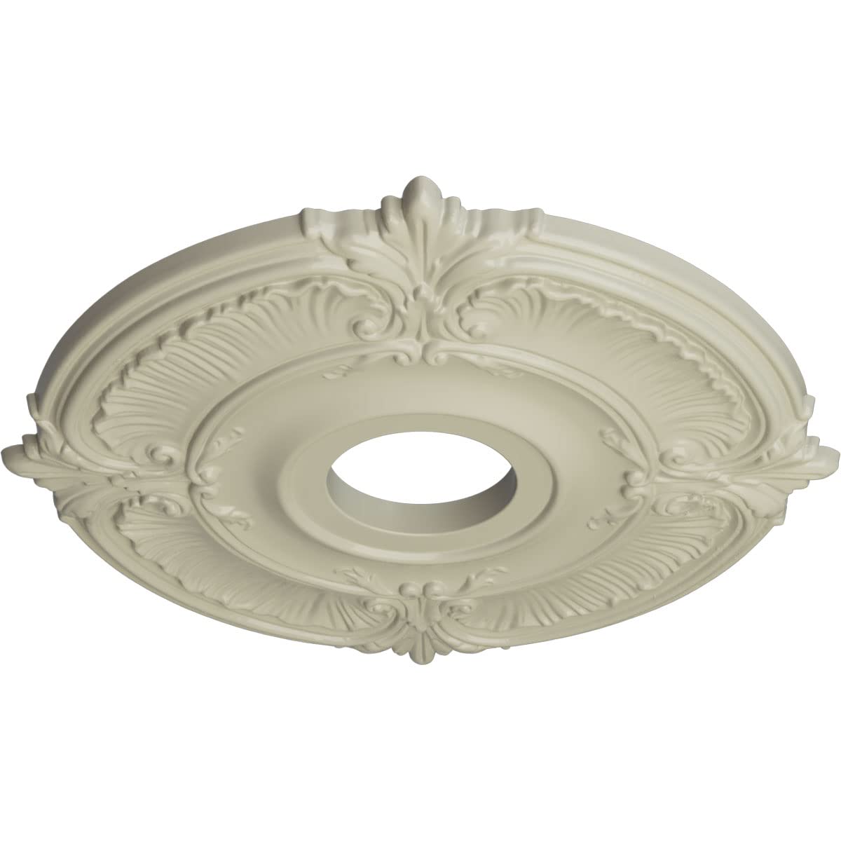 Ekena Millwork Cm18Atcyf Attica Ceiling Medallion, 18''Od X 4''Id X 5/8''P (Fits Canopies Up To 5''), Hand Painted Clear Yellow