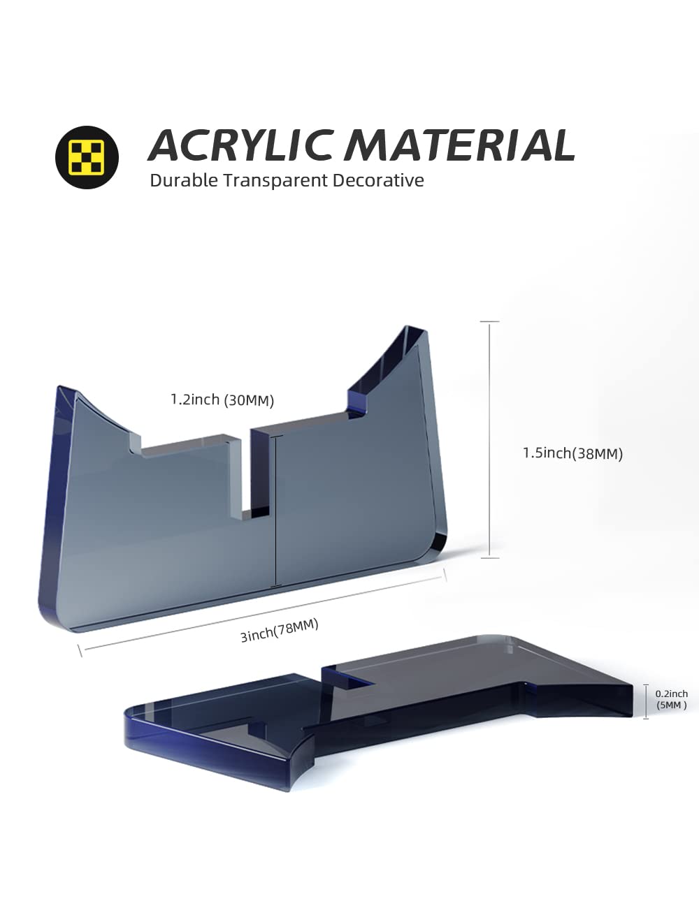 Acrylic Stand For Homepod Mini, Homepod Stand Holder,Safe Stable Mount Protects Homepod Mini Speaker (Transparent Black)