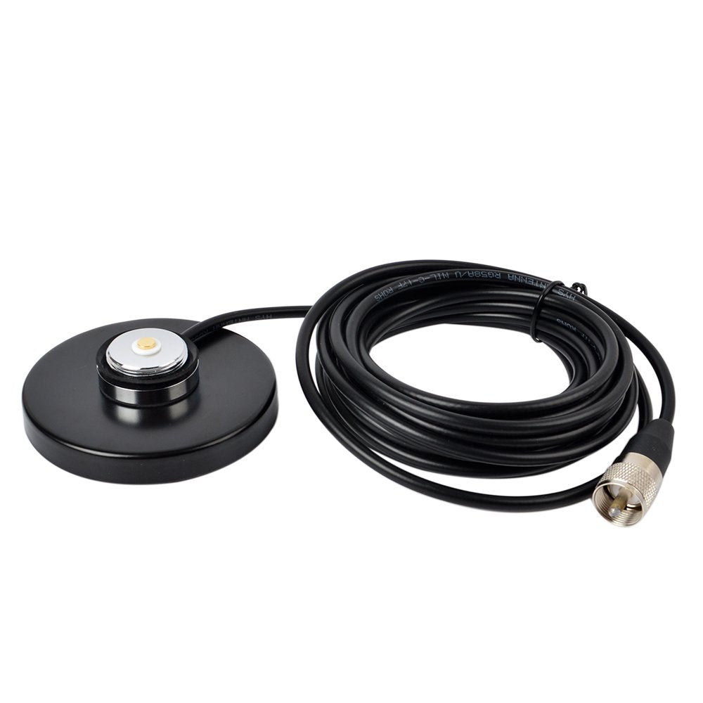 Hys Tc Mb90 Nmo Mount Magnetic Base For Car Bus Taxi Mobile Radio Antenna W/5M(16.4Ft) Rg58 Coaxial Cable Pl 259 Plug