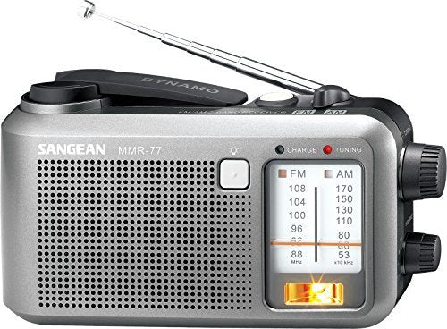 Sangean Compact Emergency Water-Resistant Hand Crank Am/Fm Radio With Built-In Speaker