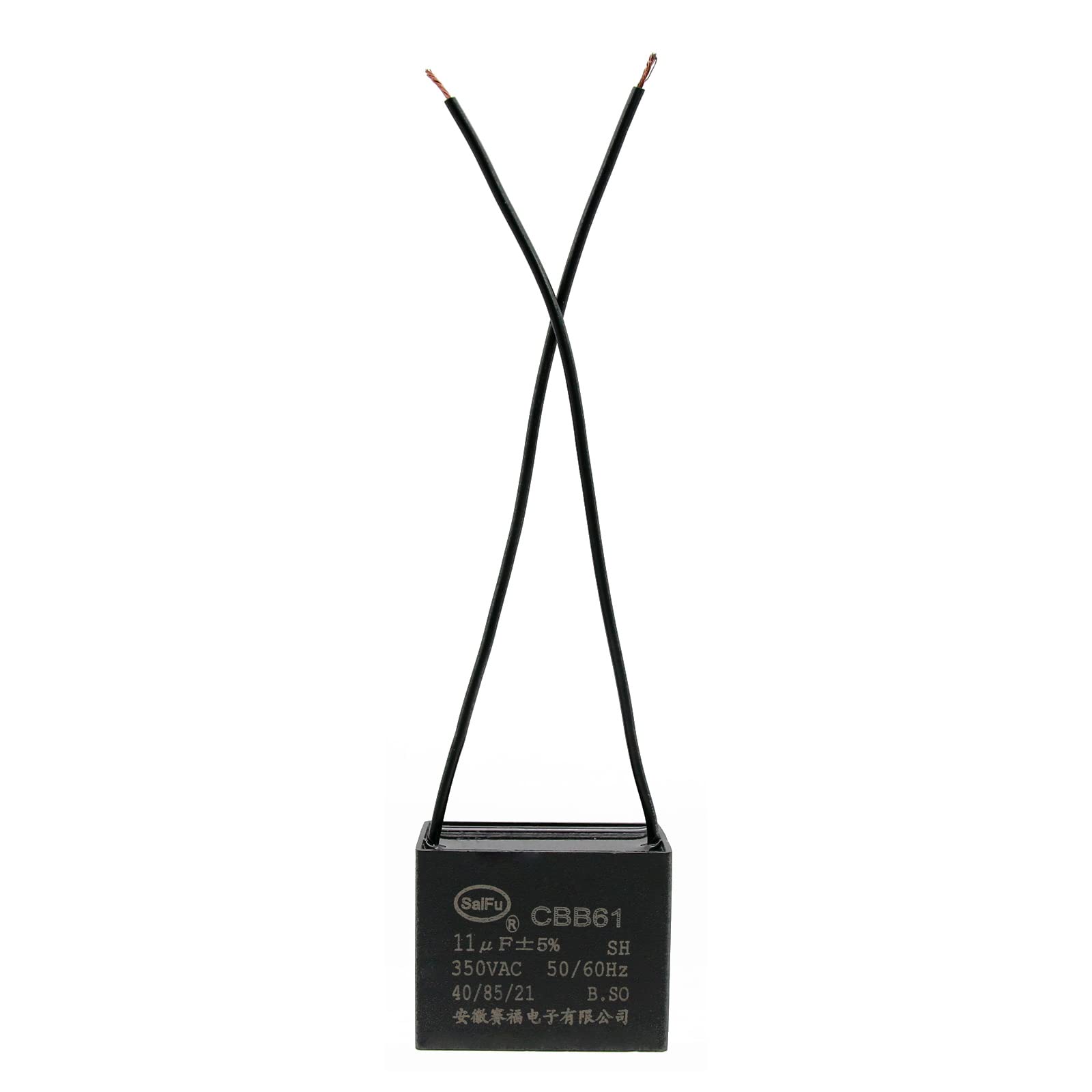 Akzytue Cbb61 Capacitor 11Uf 350V Ac Ceiling Fan 2 Wire 50/60Hz For Starting Electric Fan Generator Pump Motor