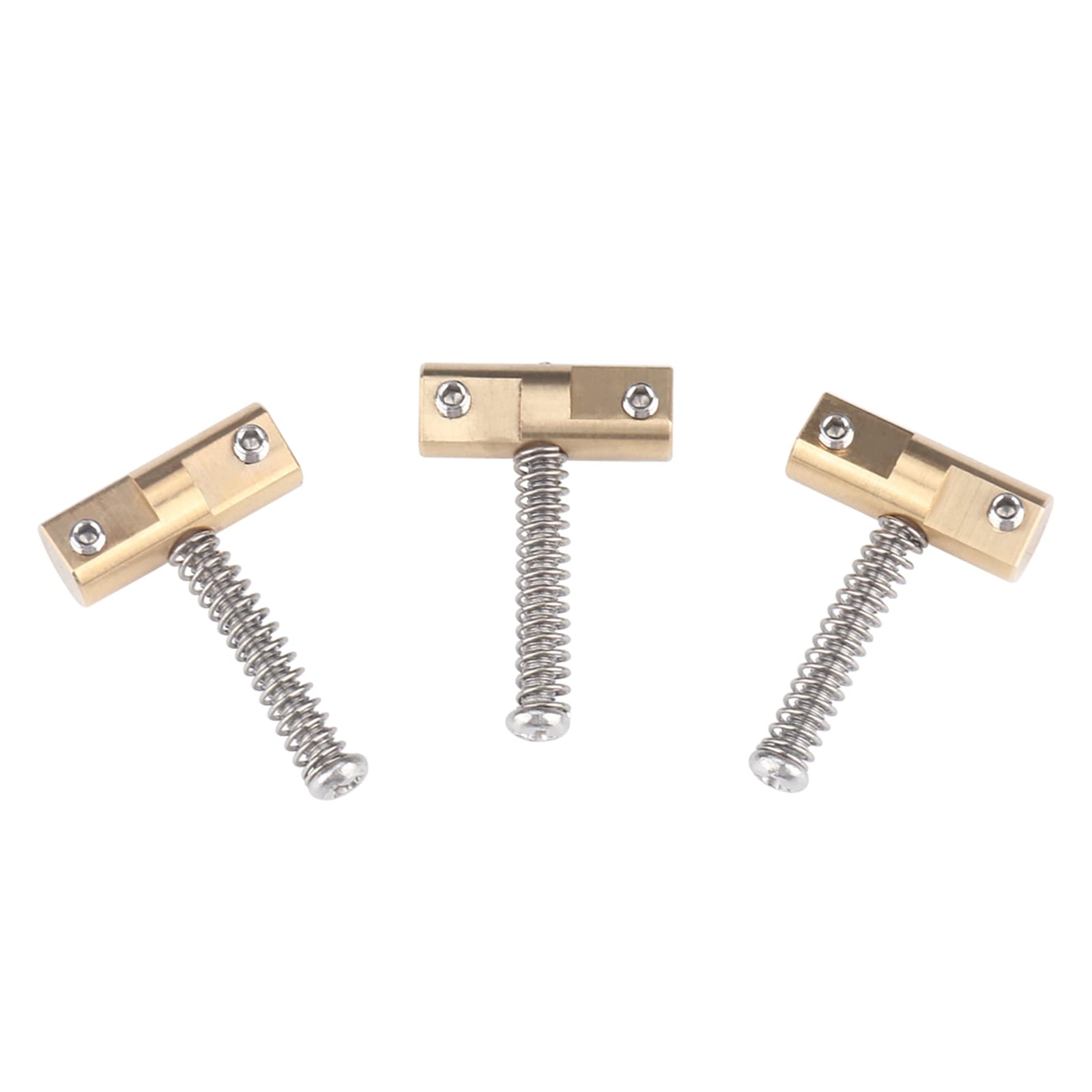 3Pcs Wtb 10.8Mm Brass Guitar Compensated Telecaster Saddles Set With Wrench For Fender Vintage Style Tele Bridge Electric Guitar