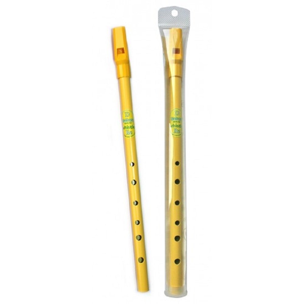 Waltons Rainbow Whistle Yellow - Fun & Colorful Tin Whistle - Key of D - Irish & International Instrument - Perfect for Beginner