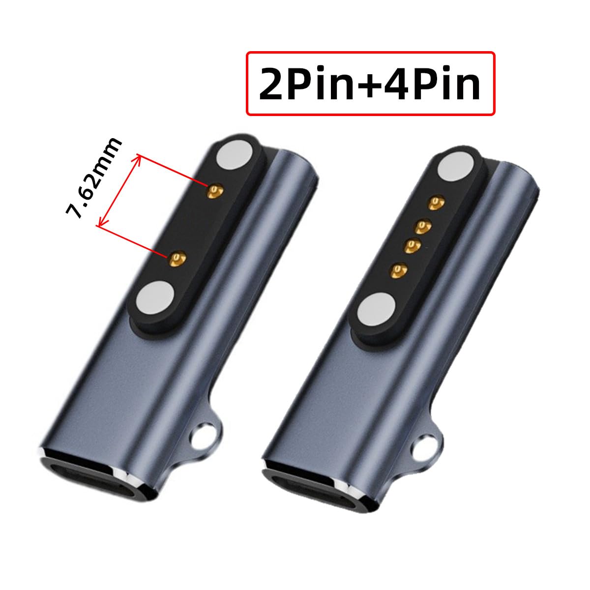 Cy 2Pcs/Lot Magnetic Smart Watch Charging Adapter Usb Type-C To Pitch 7.62Mm With 2-Pin 4-Pin Compatible With Bone Conduction He