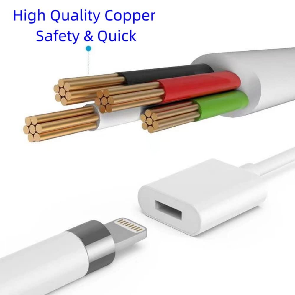 Design For Apple Pencil Charging Adapter Compatible With Apple Pencil 1St Generation,Ipencil 1 Gen Accessories Charger Cable Hel