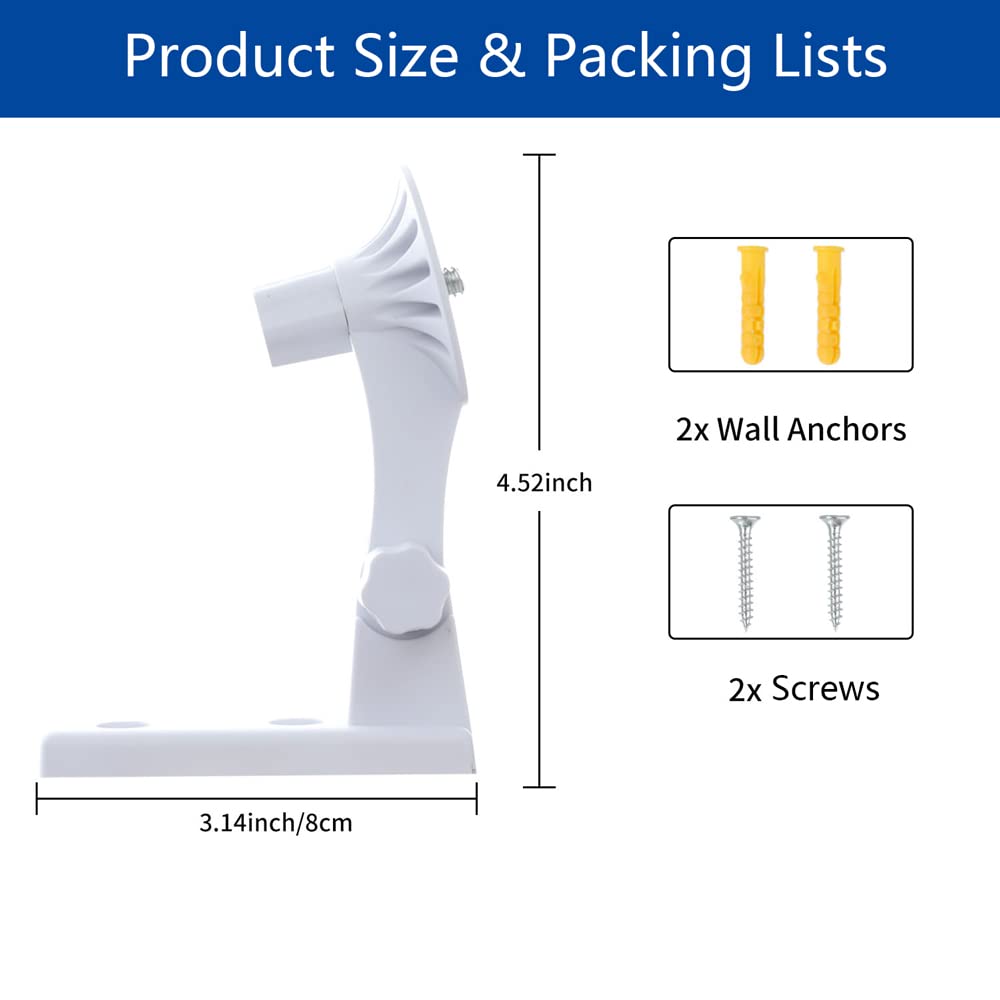 Oyocam Wall Mount Compatible With Wyze Cam Pan V3/V2 Blink Mini Pan Tilt Cam, Adjustable Security Wall Mount Bracket 180 Degree