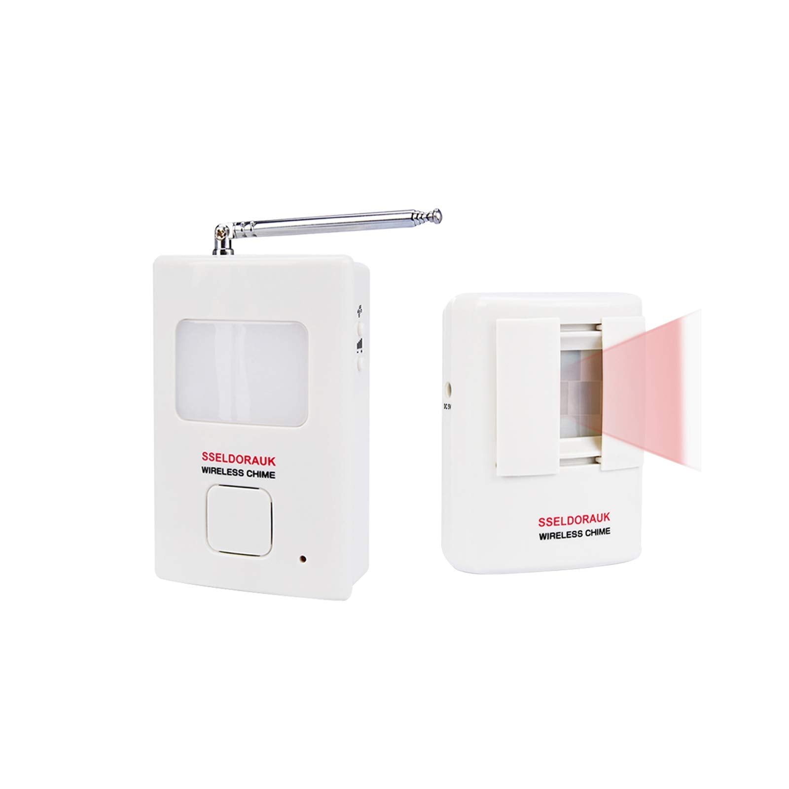 Dog Barking Alarm Motion Detector,Pir Wireless Human Body Walking Sensor Doorbell Door Security Alert System Device for Home or 