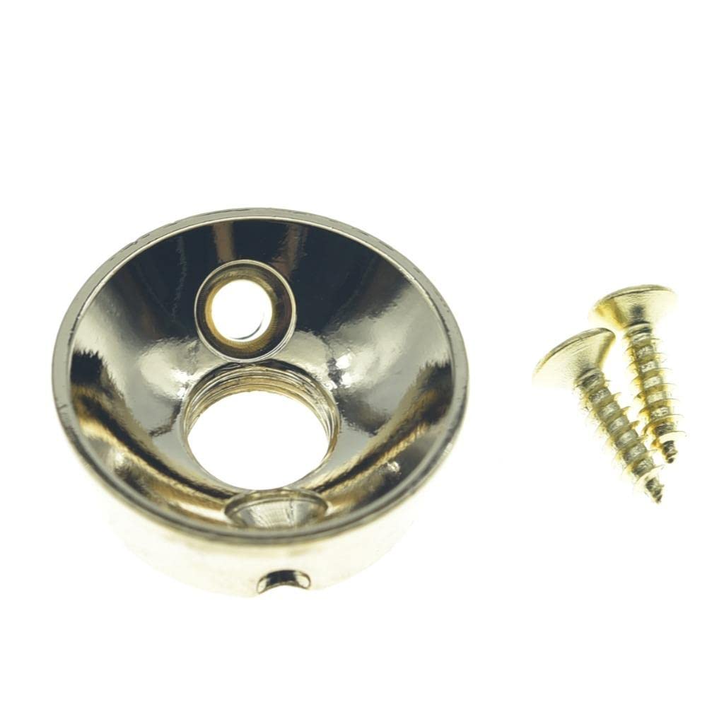Dopro Metric Electric Guitar Jackplate Brass Electrosocket Jack Plate And Screws Fits Import Style Tele/Telecaster Gold