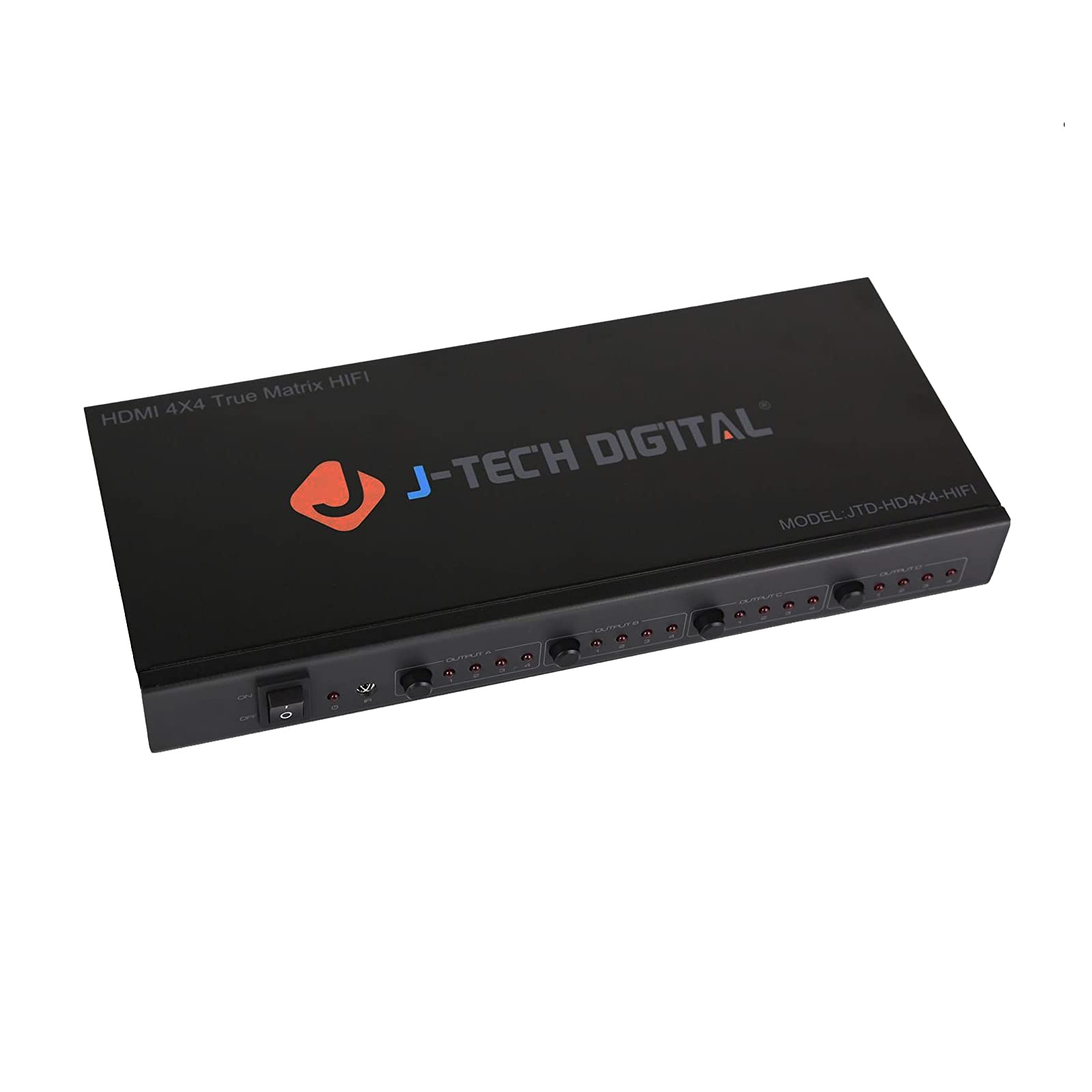 J Tech Digital 4K 30Hz 4X4 Hdmi Matrix Switch Switcher With Hdcp 3D & Deep Color Hdmi 1.4 Ultra Hd Control4 Driver Available