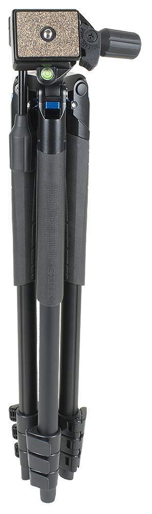 Slik Sprint Pro Iii Travel Tripod W/Sh 704E 3 Way Pan Head For Mirrorless/Dslr Sony Nikon Canon Fuji Cameras And More   Black (611 887)