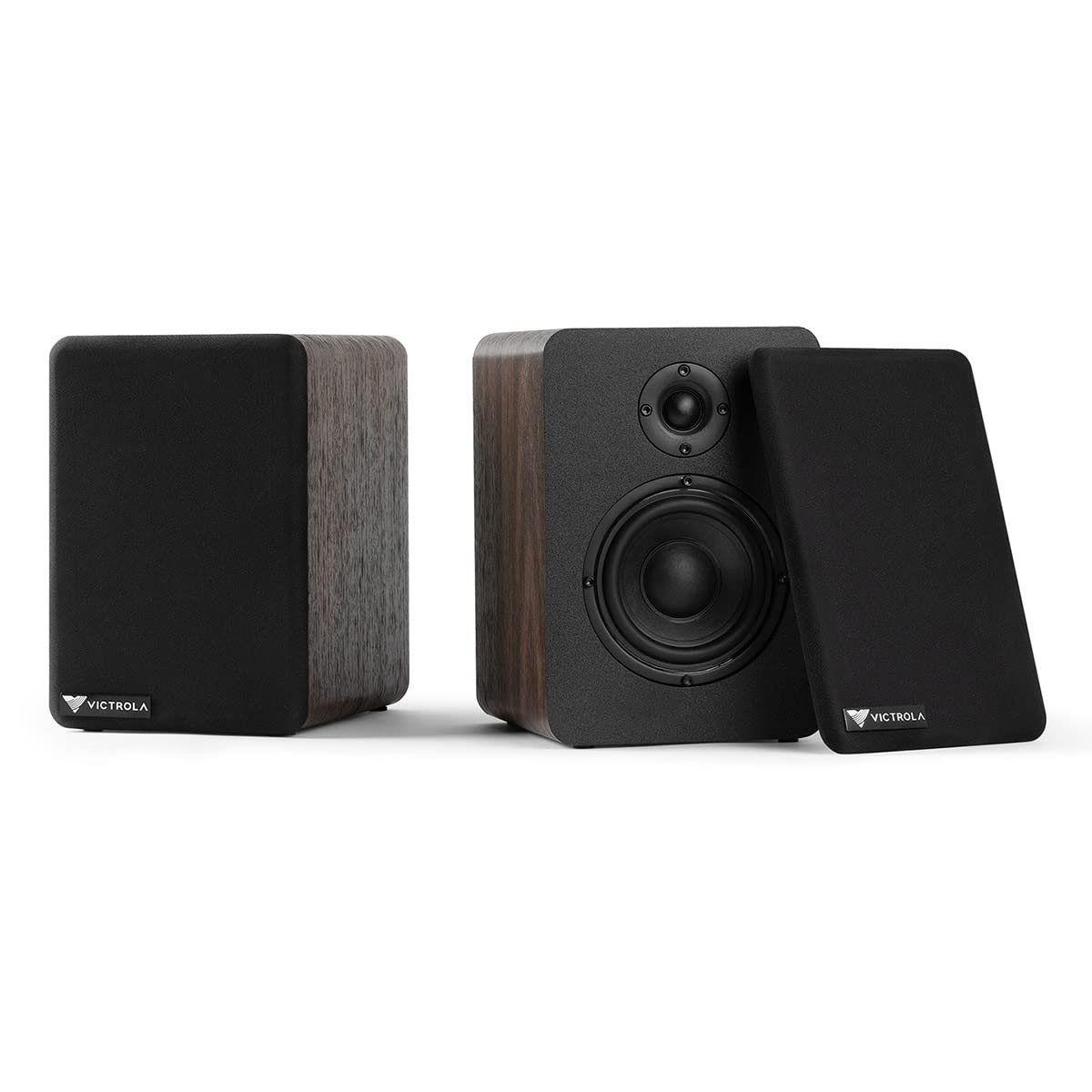 Victrola Premiere M1 Powered Bookshelf Monitor Speakers (Pair)   4'' Woofer, 2'' Tweeter & 60W Amplifier, Ideal Pairing For Prem
