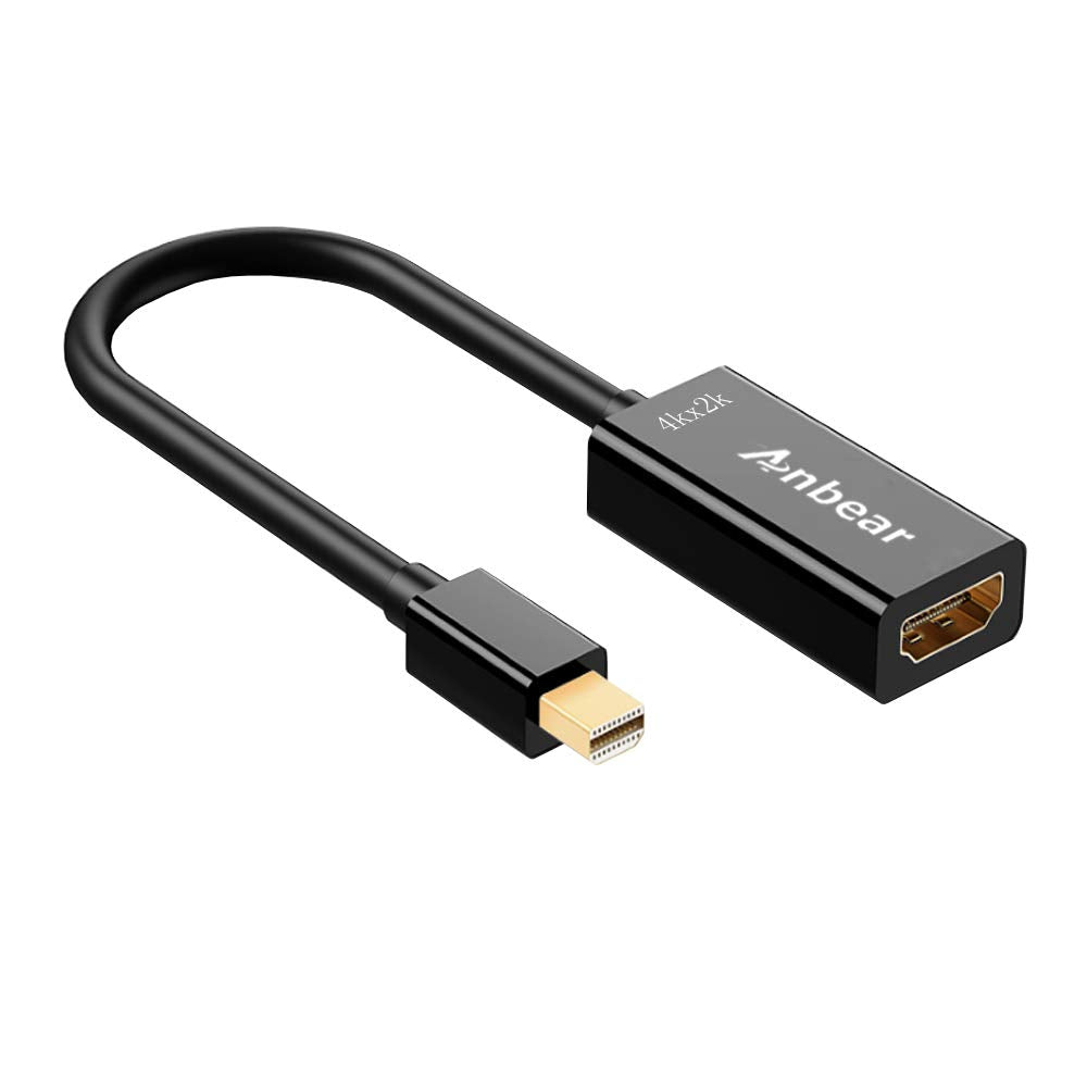 Anbear Mini Display Port to HDMI 4K@30HZ, Gold Plated Mini Displayport(Thunderbolt Port) to HDMI Converter Adapter 4Kx2K for Mac