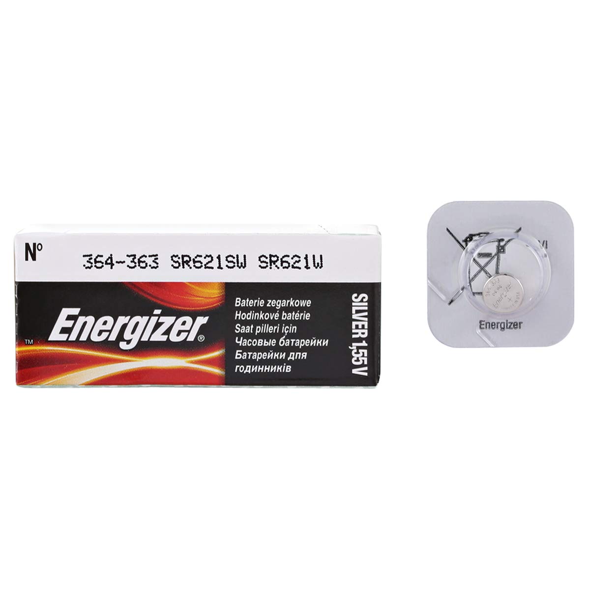 Energizer 364 363 Silver Oxide Watch Batteries Sr621Sw Sr60