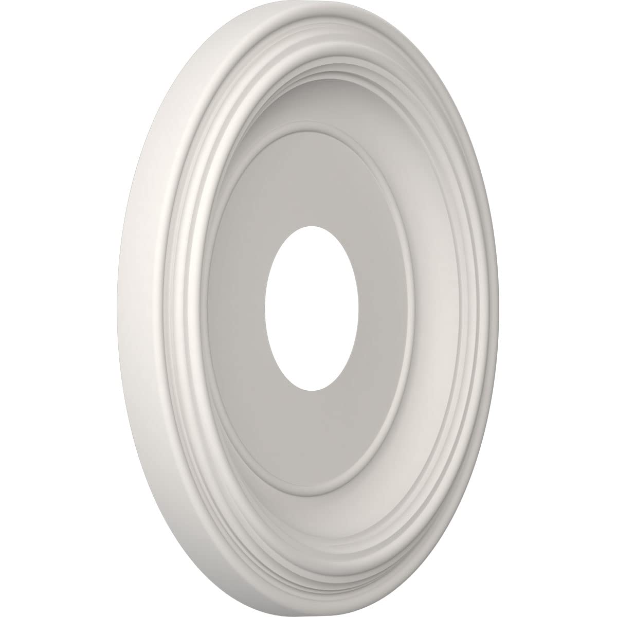 Ekena Millwork 13Od X 3 1/2Id X 1 1/4P Traditional Thermoformed Pvc Ceiling Medallion (Fits Canopies Up To 7 1/2), Ultracover Sa
