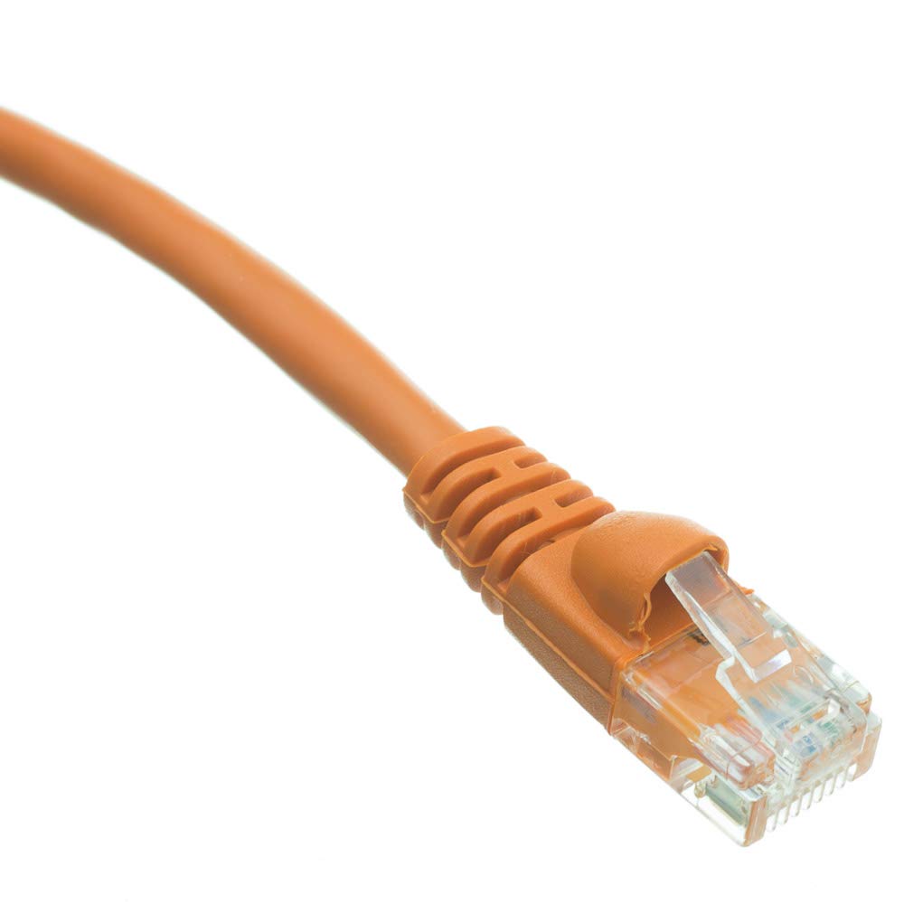 Cablewholesale 1 Foot Orange Cat6A Ethernet Patch Cable, Snagless/Boot With Rj45 Connector, 500 Mhz, 24 Awg, Utp(Unshielded Twis