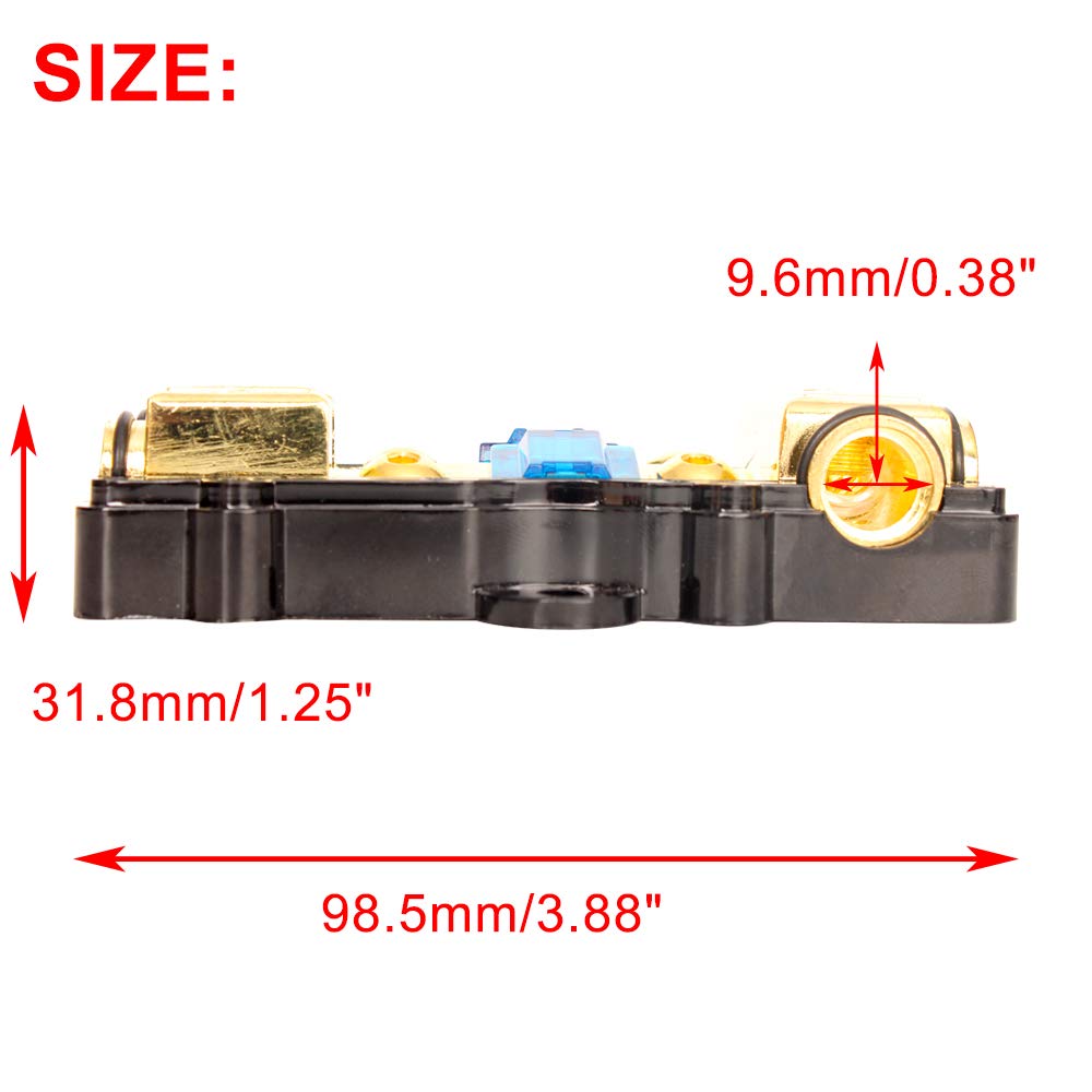 Car Stereo Audio Inline Fuse Holder Distribution Block Car Audio Fuse Holder Distribution Block 0 2 4 Awg In 4 6 8 Gauge Out
