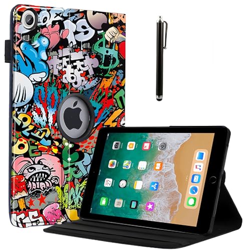 Proelite 360 Rotatable Smart Flip Case Cover For Apple Ipad 9.7 Inch 2018/2017 5Th/6Th Generation Air 1 Air 2 With Stylus Pen, H