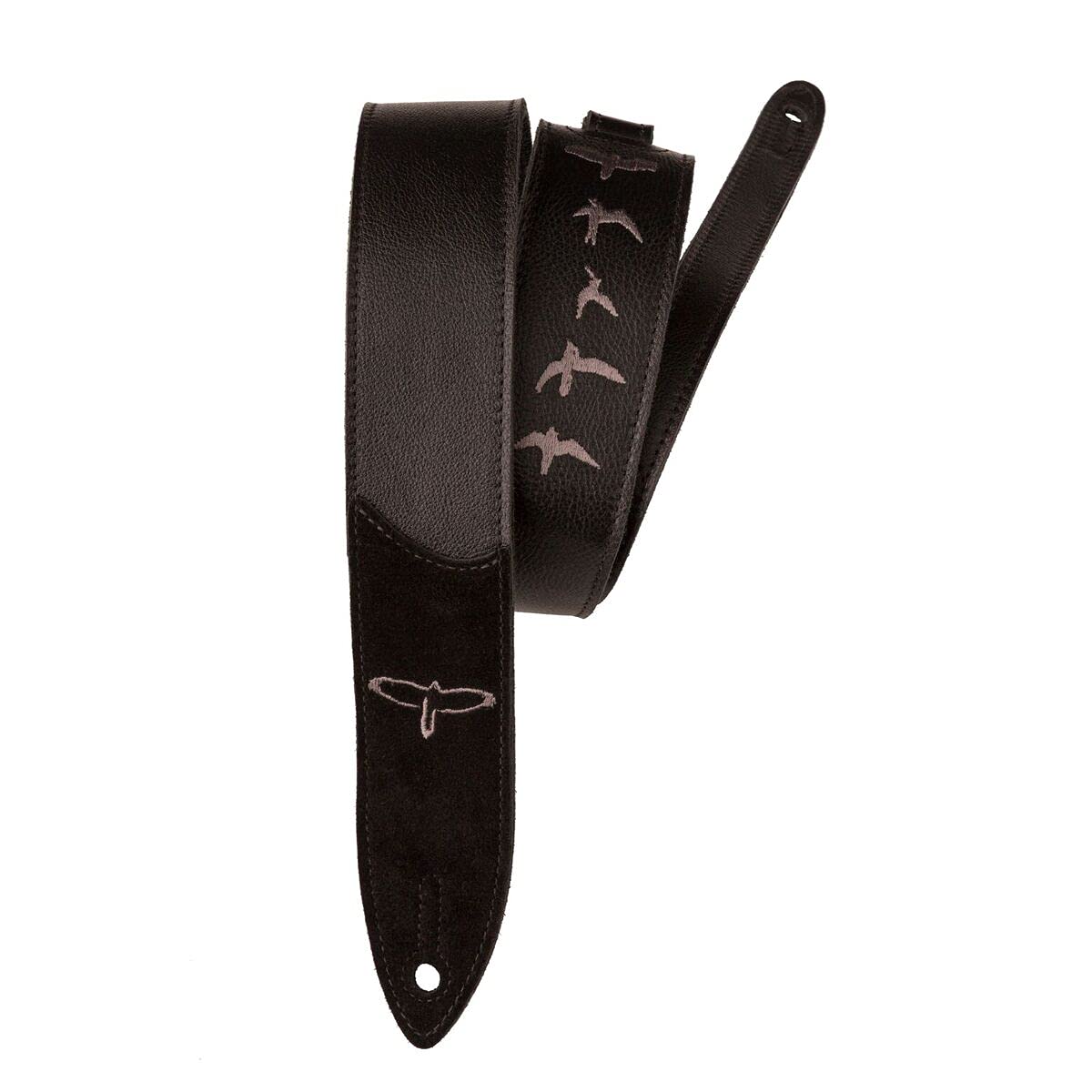 Prs Guitars Premium Leather 2'' Strap Embroidered Birds, Black (Acc 3166)