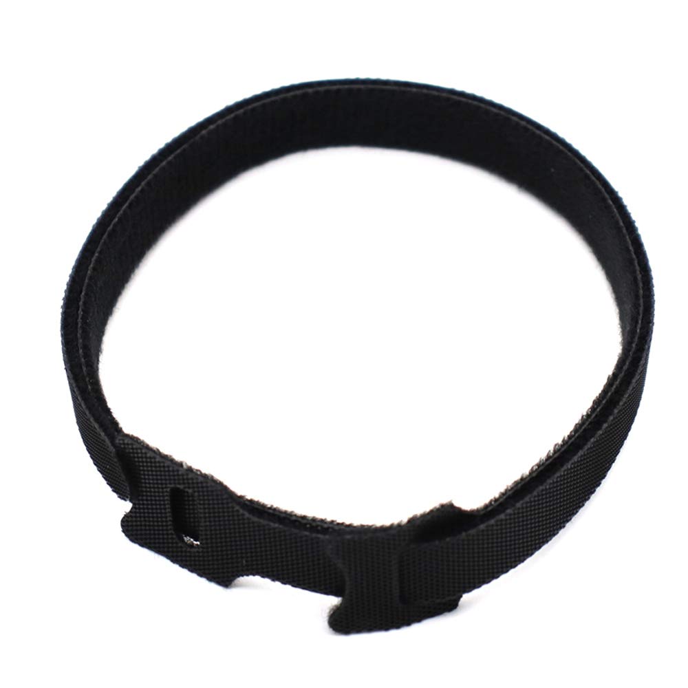 Eowpower 50 Pieces Black 12 Inches X 1/2 Inch Reusable Cable Ties Microfiber Cloth Hook And Loop Cable Straps Network Wire Manag