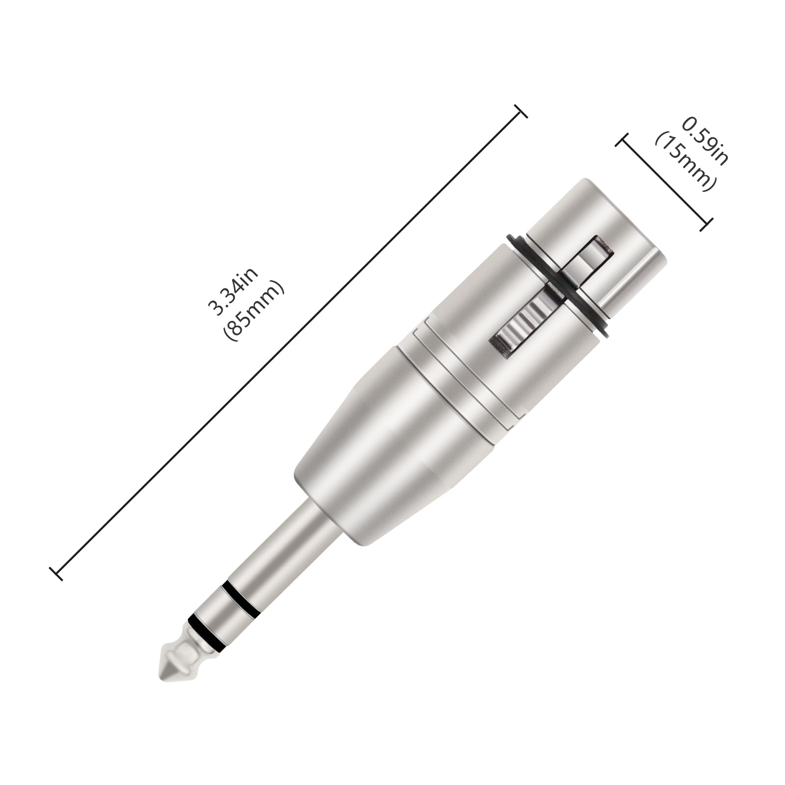 Szlliyxs 4 Pack Xlr Female To 1/4'' Trs Adapter,Xlr To 1/4 Adapter,Balanced Female Xlr To Quarter Inch 6.35Mm Male Adapters