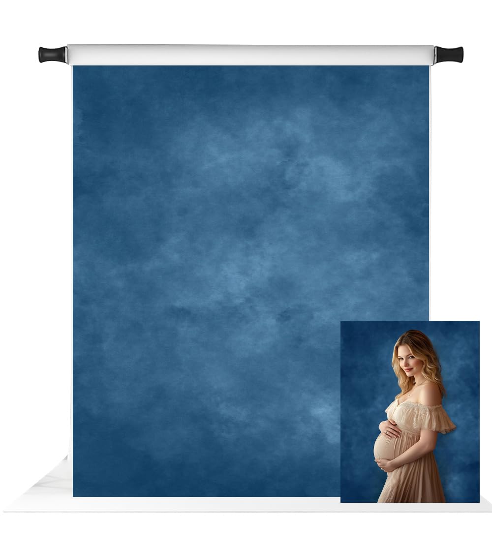 Kate 5X7Ft Blue Abstract Photography Backdrop Blue Headshot Portrait Background Photo Fabric Studio Props