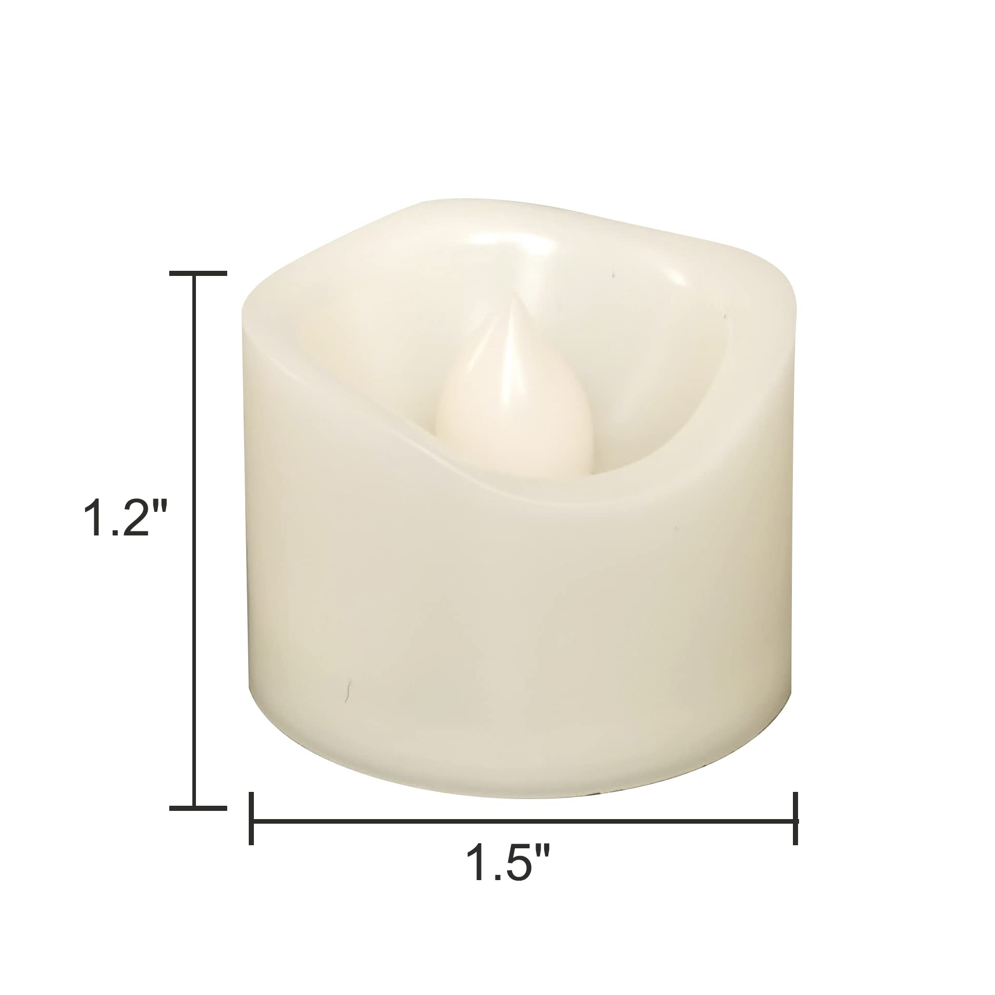 Candle Idea 12 Pcs Flameless Timer Tea Lights Candles, 6 Hours On And 18 Hours Off Per Cycle, Battery Operated Flickering Led Te