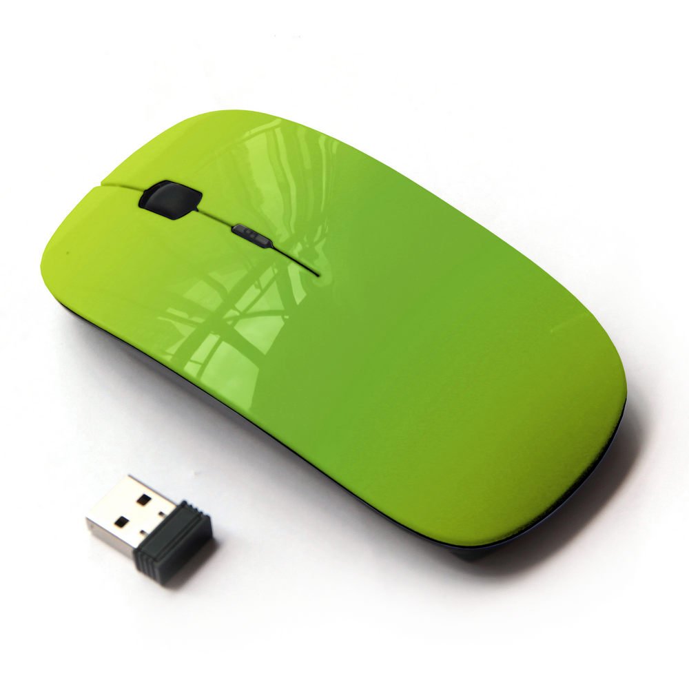 Kawaiimouse [ Optical 2.4G Wireless Mouse ] Vibrant Neon Green Color Bright