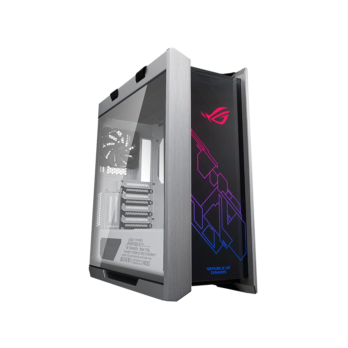 Asus Rog Strix Helios Gx601 White Edition Rgb Mid Tower Computer Case For Atx/Eatx Motherboards With Tempered Glass, Aluminum Fr