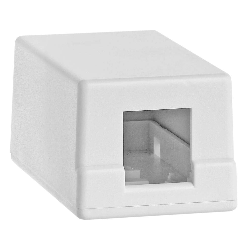 Cmple  1 Port Keystone Jack Surface Mount Box, Single Port Surface Mount Box for Network, Single Hole Keystone Jack for RJ45 Ca