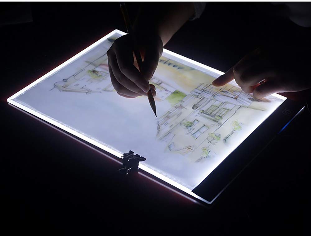 A4 Ultra-Thin Portable LED Light Box Tracer USB Power LED Artcraft Tracing Light Pad Light Box for Artists,Drawing, Sketching, A