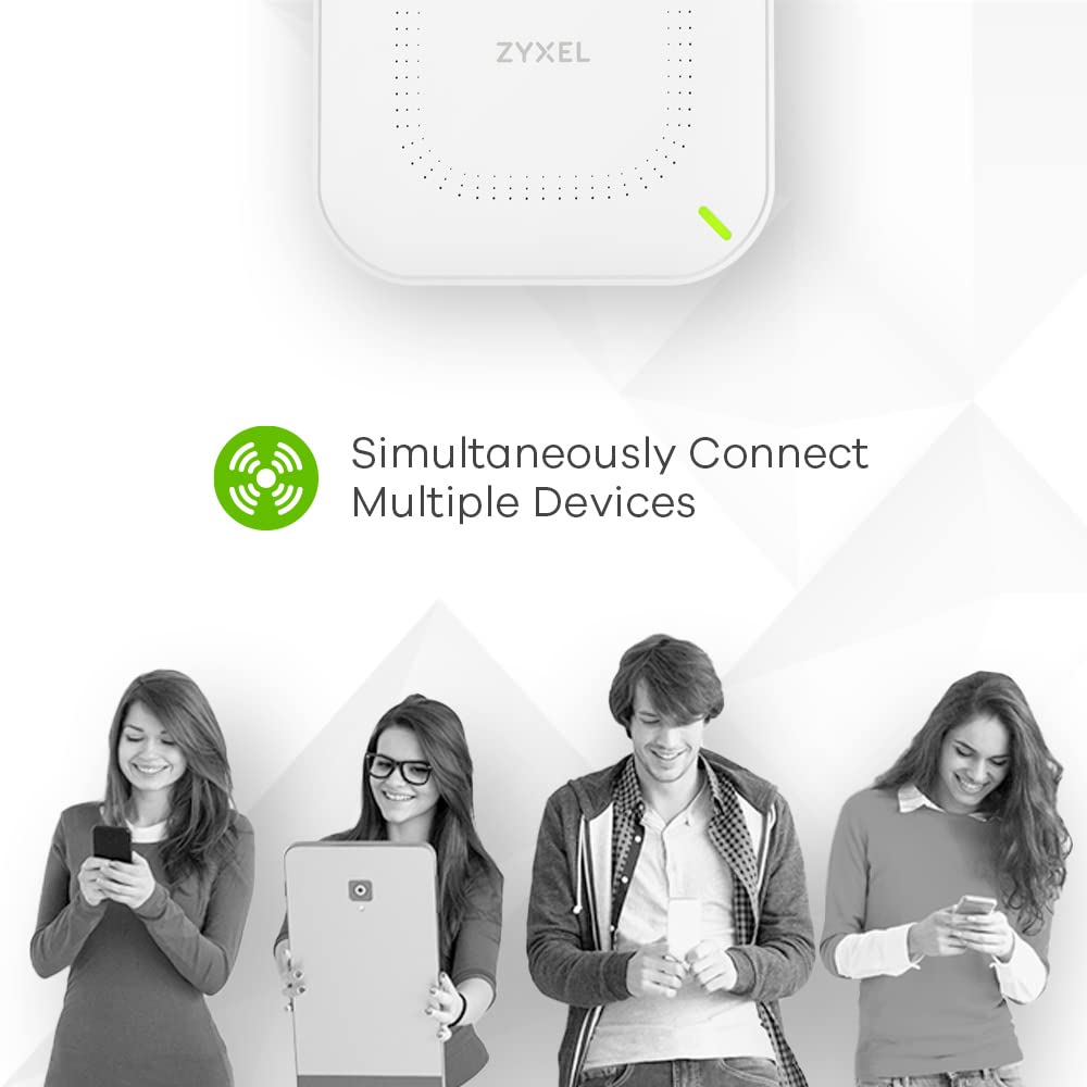 Zyxel Multi Gig Wifi 6 Ax3000 Poe Access Point For Small Businesses, 2.5G Poe Uplink, With 3X3 + 2X2 Mu Mimo Antenna, Manageable
