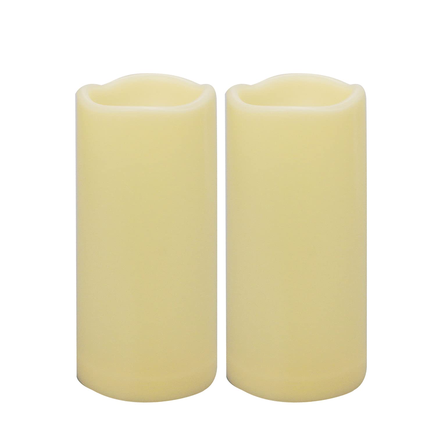 2Pcs 7 Waterproof Led Flameless Timer Candles, 1000 Hours Long Battery Life/Flickering Battery Operated Electric Outdoor Led Lar