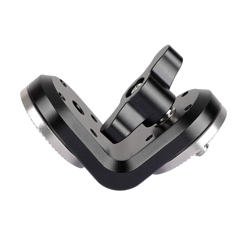 Camvate Dual Rosettes Extension Mount Vertical Type With Central M6 Thread (Black Knob) - 2131