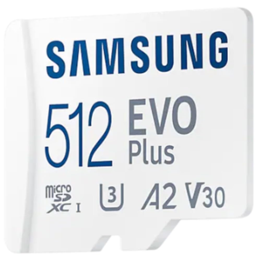 Samsung Evo Plus Microsd Sdxc U3 Class 10 A2 Memory Card 130Mb/S With Sd Adapter 2021 (512Gb)