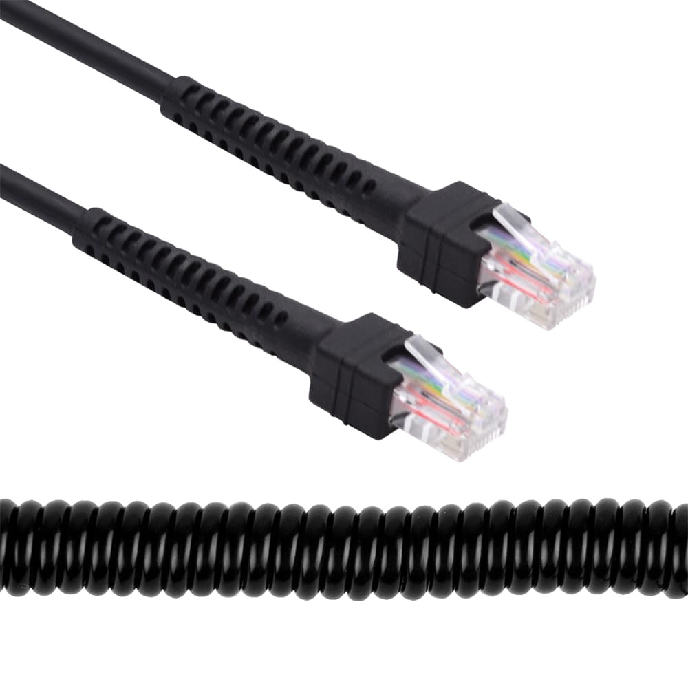 Nfhk Rj45 Cat6 8P8C Utp Male To Male Stretch Coiled Cable Lan Ethernet Network Patch Cord 100Cm