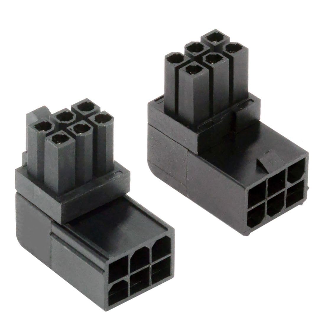 chenyang 2 Pack ATX 6Pin 90 Degree Angled GPU Graphics Card Power Connector Adapter