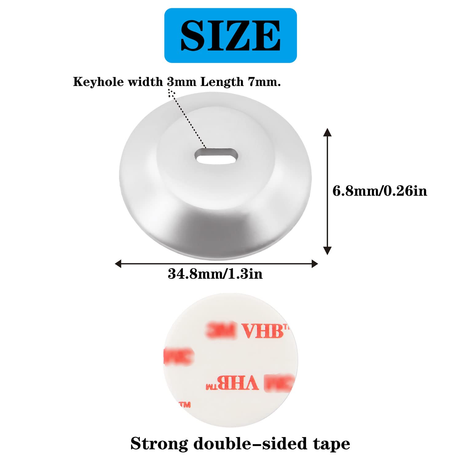 Zolunu Security Lock Plate Self Adhesive Plate With Lock Slot For Cables To Lock Down Laptops, Mac Book, Tablets, Ipad, Or Other