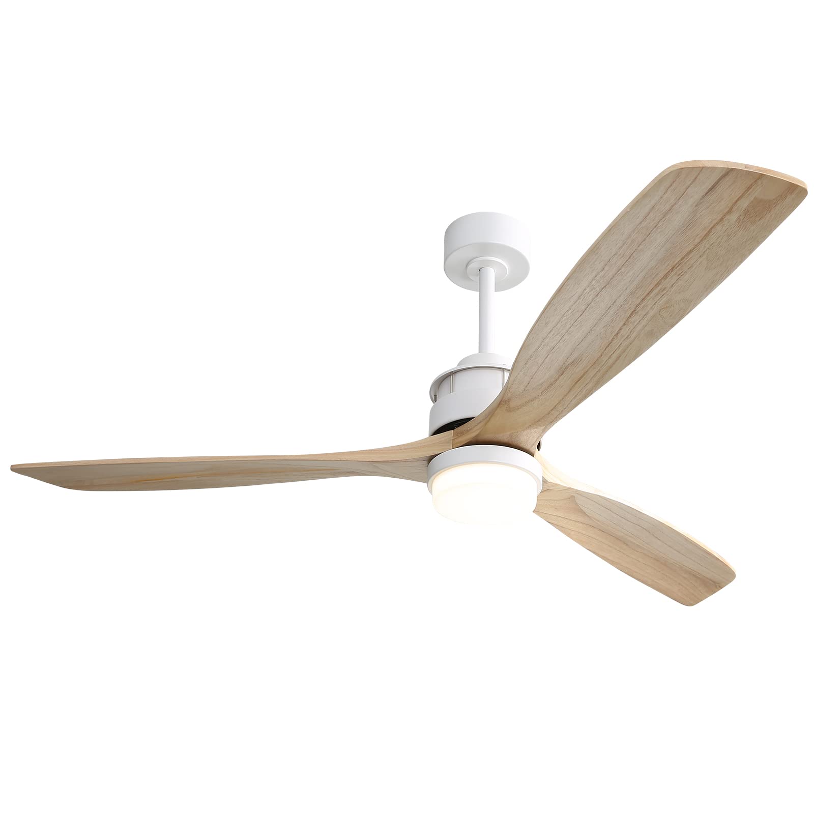 Sofucor Ceiling Fan with Lights, 60 Inch Large Mordern Wood Ceiling Fan with Remote for Indoor Farmhouse Bedroom Living Room Out
