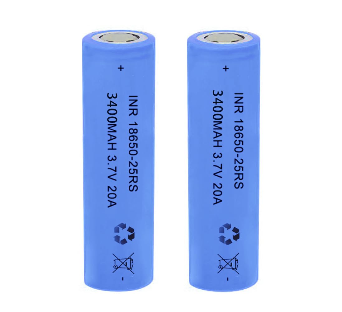 Afsongoo 2 Pack 3.7 Volt 18650 Rechargeable Battery 3400Mah 18650 Li Ion Battery For Flashlights, Headlamps, Doorbells, Rc Cars