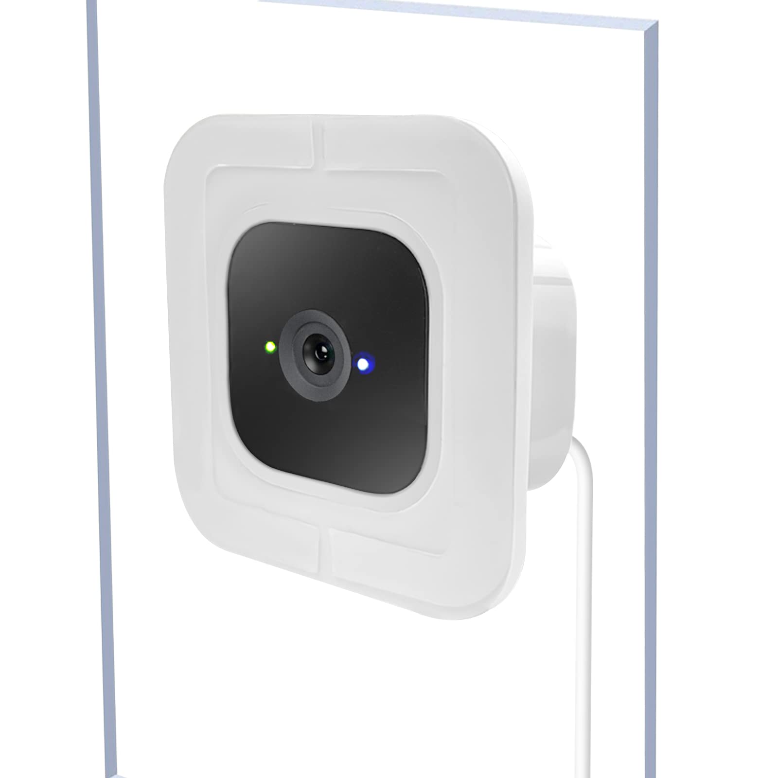 2 Pack Window Mount Compatible With Blink Mini Indoor,Adhesive Camera Wall Holder From Inside Single Pane Glass Windows/Doors For Outside Security Monitoring,White