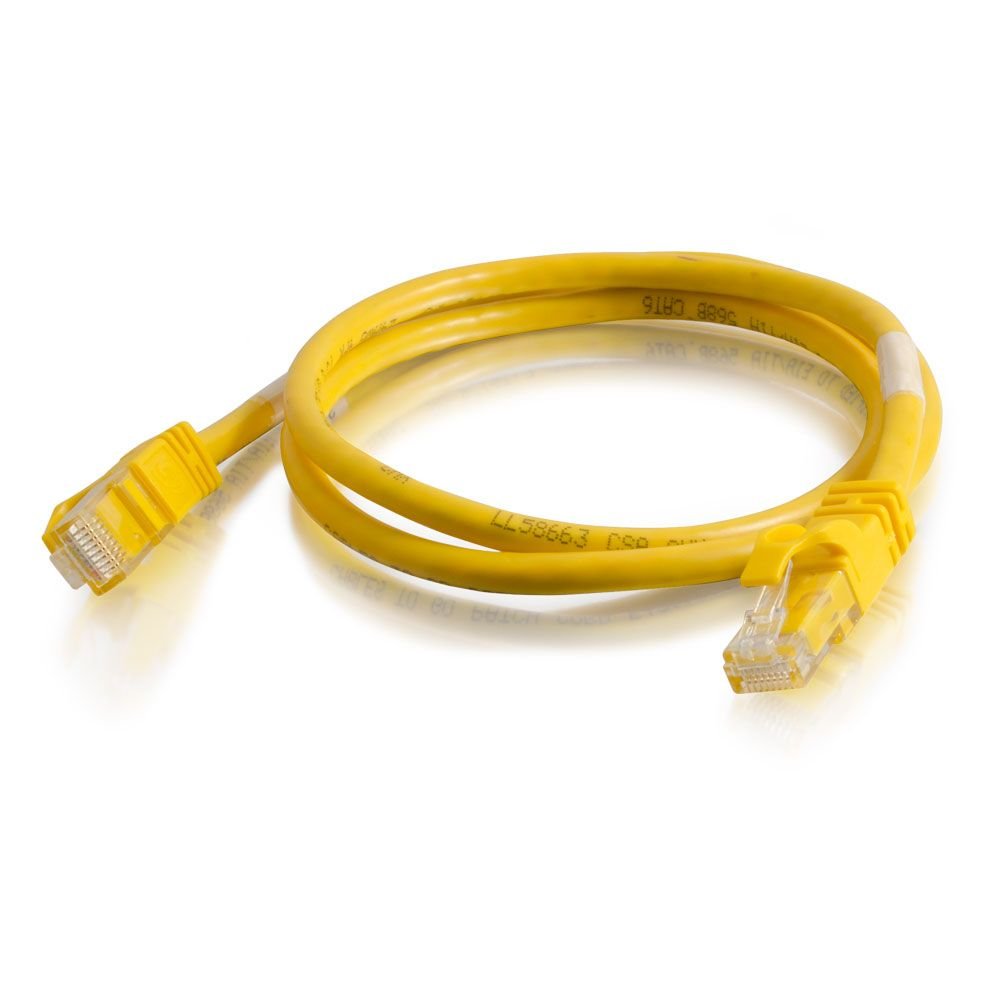 C2G 27871 Cat6 Snagless Unshielded (Utp) Crossover Patch Cable, Yellow (3 Feet, 0.91 Meters)