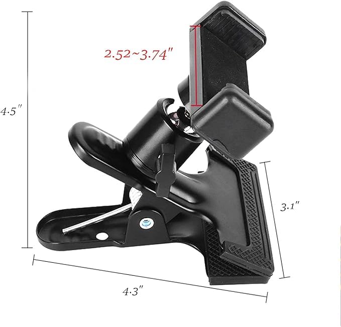 Rockcheems Universal Phone Mount For Monitor Bezel - Use Your Iphone As A Webcam For Live Broadcast With Epoccam - Includes 2 Si