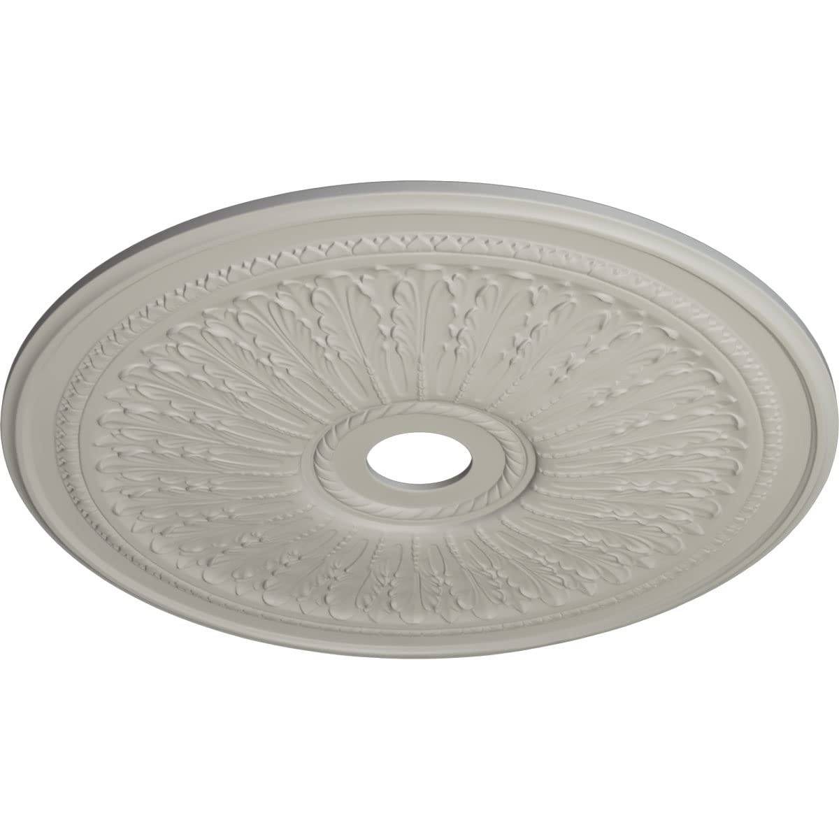 Ekena Millwork Cm29Oapcf Oakleaf Ceiling Medallion, 29 1/8''Od X 3 5/8''Id X 1''P, Hand Painted Pot Of Cream