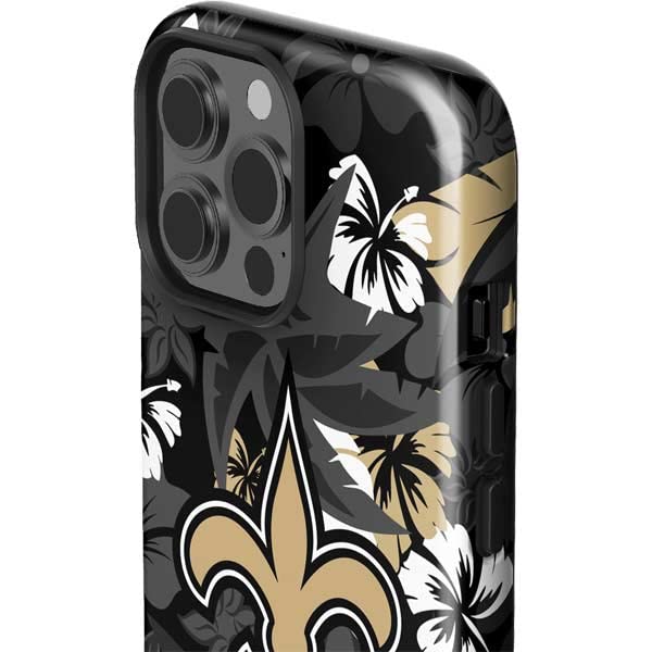 Skinit Impact Phone Case for iPhone 14 Pro Max NFL New Orleans Saints Tropical Print